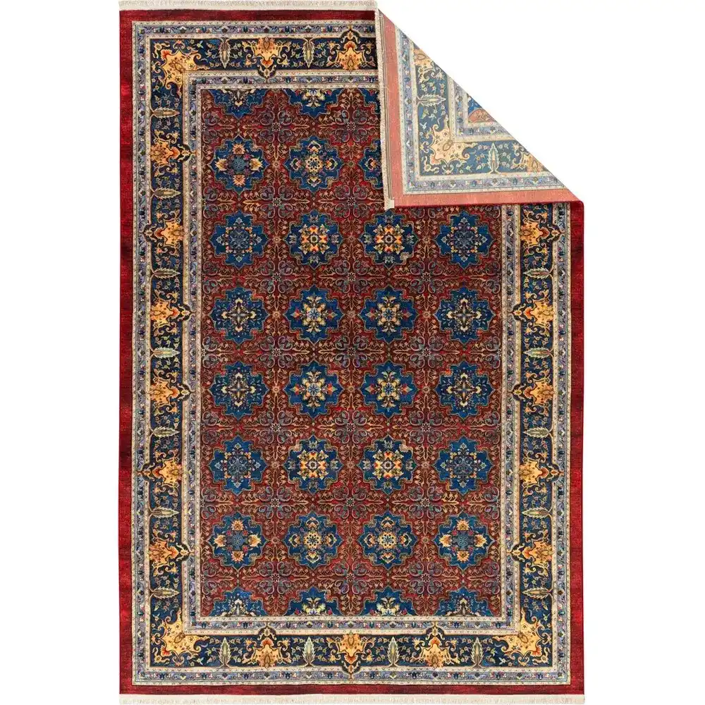 فرش ماشینی سنتی طرح 25cs0350 لاکی 1000 شانه